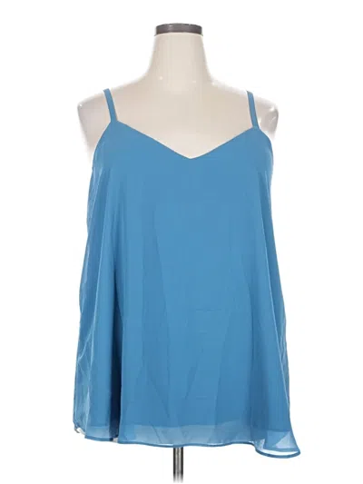 Pre-owned Torrid Tank Top Blue Cold Shoulder Neckline Tops