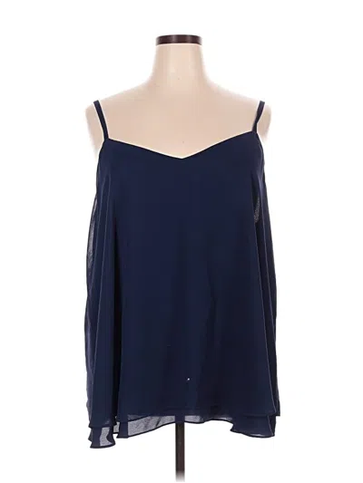 Pre-owned Torrid Tank Top Blue Cold Shoulder Neckline Tops