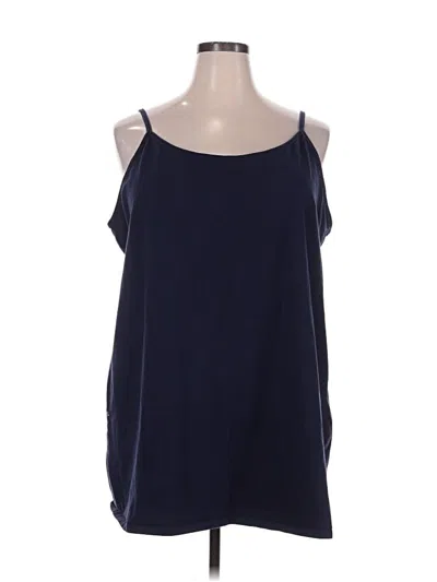 Pre-owned Torrid Tank Top Blue Cold Shoulder Neckline Tops