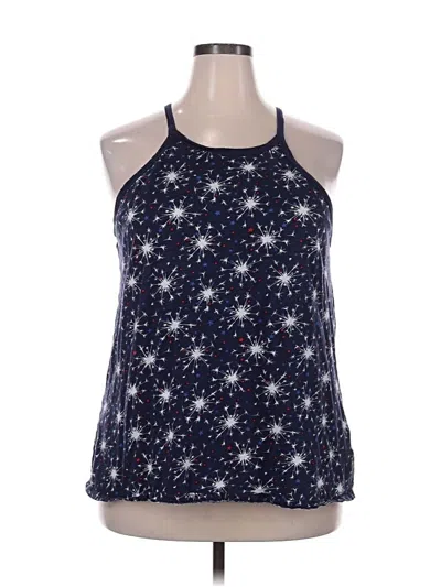 Pre-owned Torrid Tank Top Blue Halter Neckline Tops