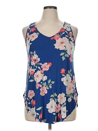 Pre-owned Torrid Tank Top Blue Halter Neckline Tops