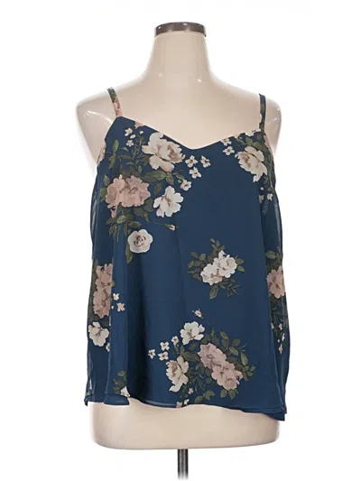 Pre-owned Torrid Tank Top Blue Halter Neckline Tops