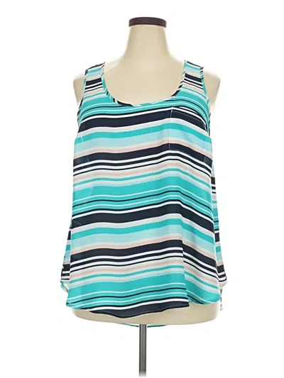 Pre-owned Torrid Tank Top Blue Halter Neckline Tops