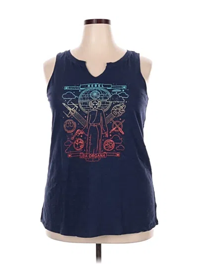 Pre-owned Torrid Tank Top Blue Strapless Neckline Tops