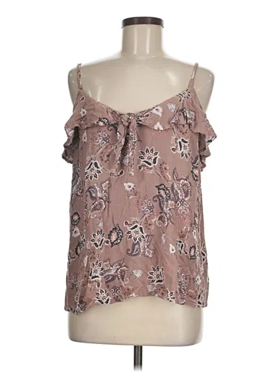 Pre-owned Torrid Tank Top Brown Cold Shoulder Neckline Tops