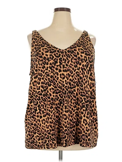 Torrid Tank Top Brown Cold Shoulder Neckline Tops
