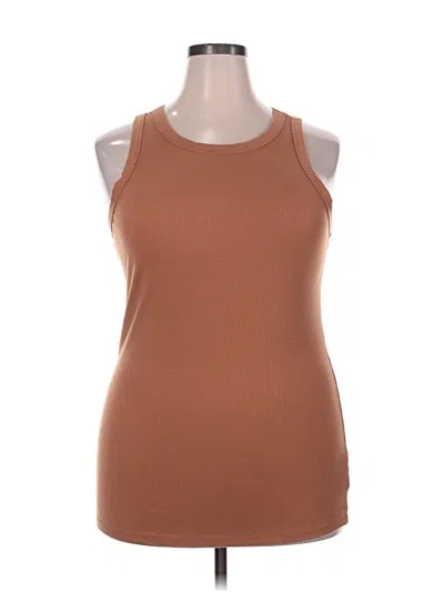 Pre-owned Torrid Tank Top Brown Halter Neckline Tops