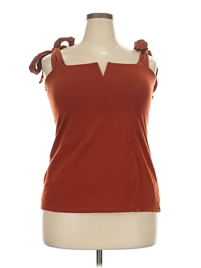 Pre-owned Torrid Tank Top Brown Open Neckline Tops