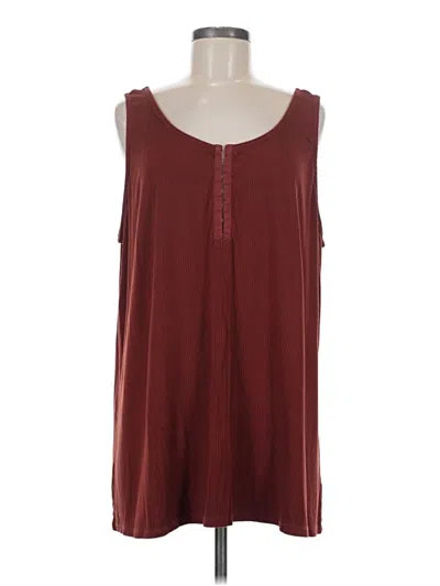 Pre-owned Torrid Tank Top Burgundy Cold Shoulder Neckline Tops