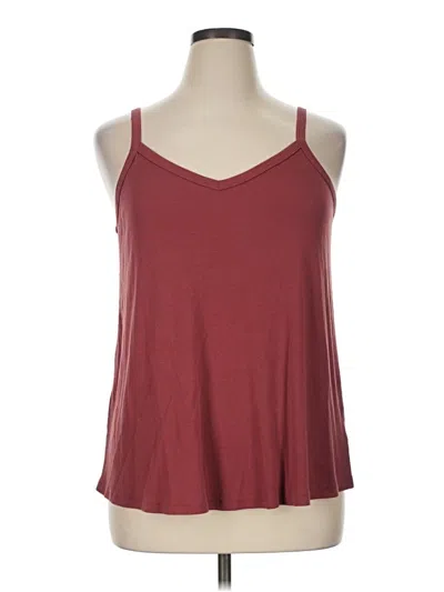 Pre-owned Torrid Tank Top Burgundy Halter Neckline Tops