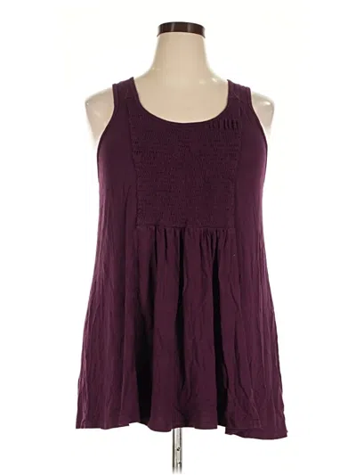 Pre-owned Torrid Tank Top Burgundy Halter Neckline Tops