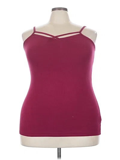 Pre-owned Torrid Tank Top Burgundy Strapless Neckline Tops