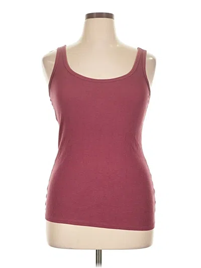 Pre-owned Torrid Tank Top Burgundy Strapless Neckline Tops