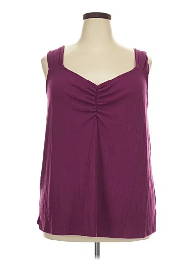 Pre-owned Torrid Tank Top Burgundy Strapless Neckline Tops