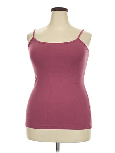 Pre-owned Torrid Tank Top Burgundy Strapless Neckline Tops