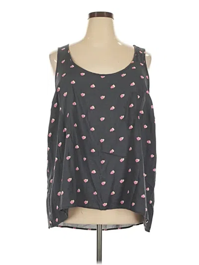 Pre-owned Torrid Tank Top Gray Cold Shoulder Neckline Tops