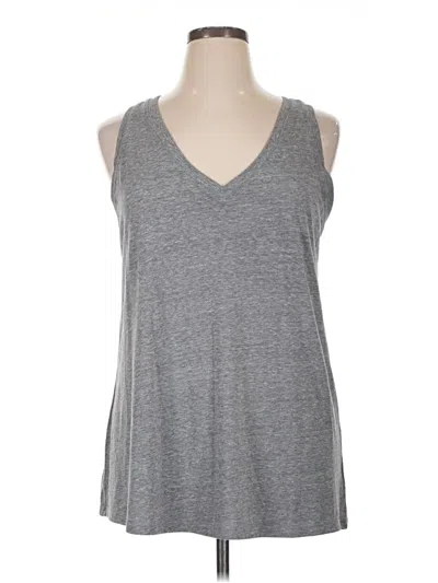 Pre-owned Torrid Tank Top Gray Plunge Neckline Tops
