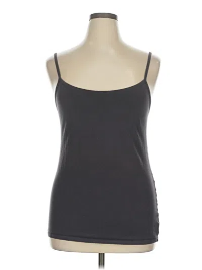 Pre-owned Torrid Tank Top Gray Solid Pattern Scoop Neck Tops