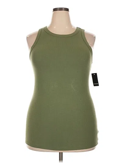 Pre-owned Torrid Tank Top Green Halter Neckline Tops