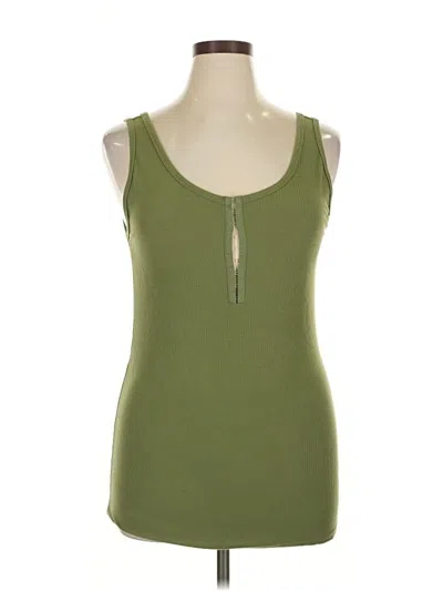 Pre-owned Torrid Tank Top Green Keyhole Neckline Tops
