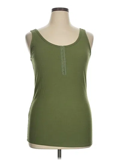Pre-owned Torrid Tank Top Green Open Neckline Tops