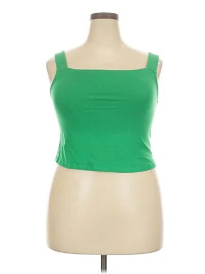Pre-owned Torrid Tank Top Green Strapless Neckline Tops