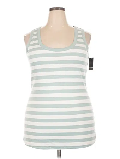 Torrid Tank Top Green Strapless Neckline Tops In Multi