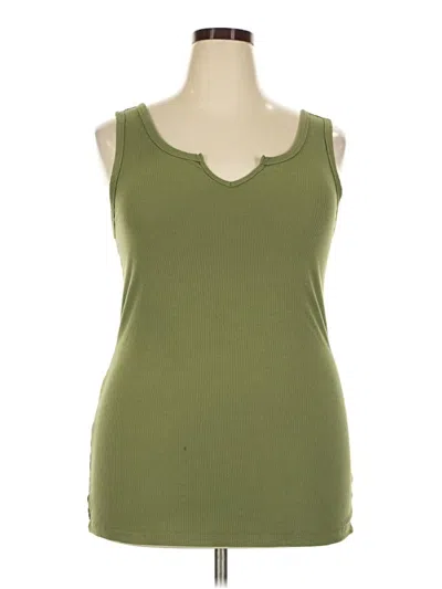 Pre-owned Torrid Tank Top Green Sweetheart Neckline Tops