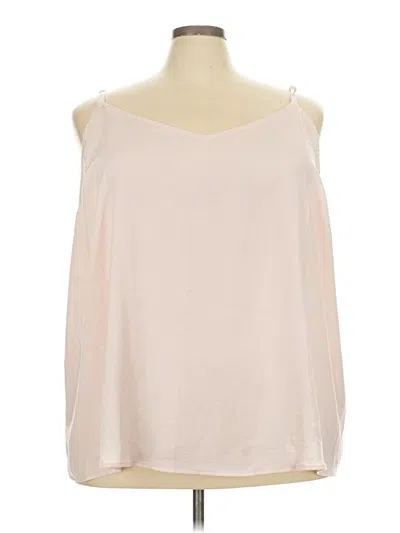 Pre-owned Torrid Tank Top Ivory Cold Shoulder Neckline Tops In White