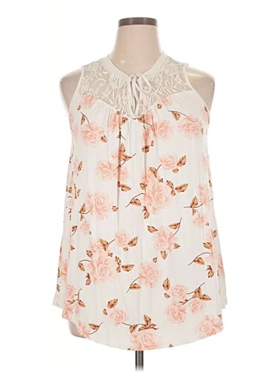Pre-owned Torrid Tank Top Ivory Halter Neckline Tops
