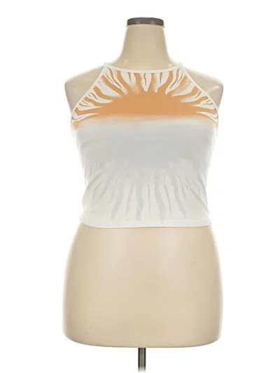Pre-owned Torrid Tank Top Ivory Halter Neckline Tops