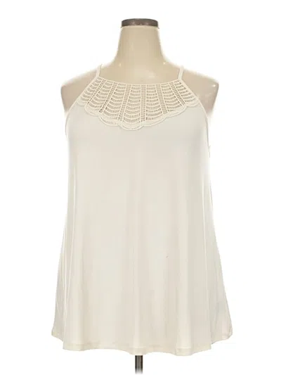 Pre-owned Torrid Tank Top Ivory Halter Neckline Tops