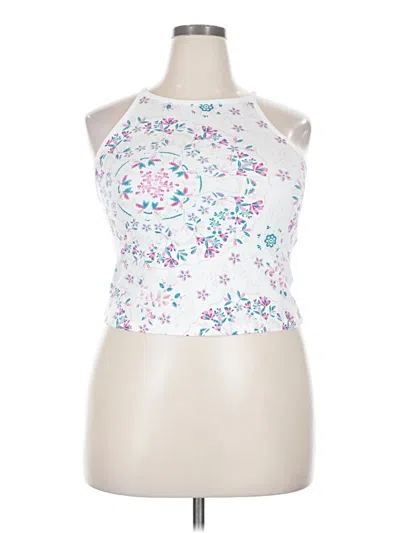 Pre-owned Torrid Tank Top Ivory Halter Neckline Tops In White