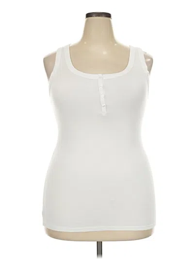 Pre-owned Torrid Tank Top Ivory Keyhole Neckline Tops