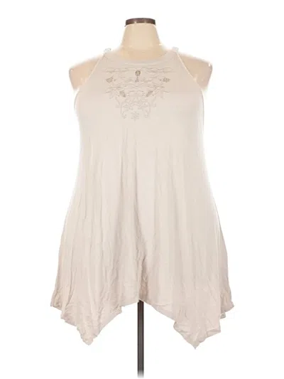 Pre-owned Torrid Tank Top Ivory Mock Neckline Tops