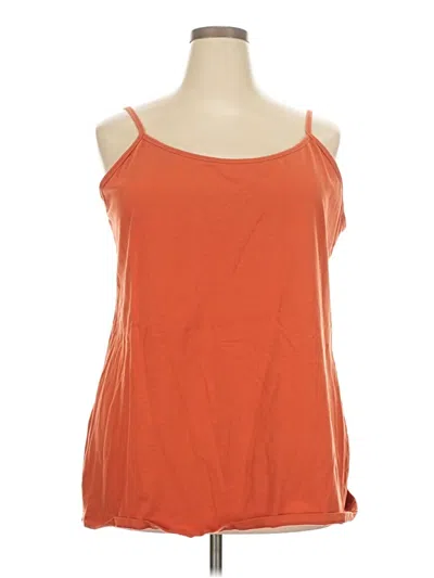 Pre-owned Torrid Tank Top Orange Cold Shoulder Neckline Tops