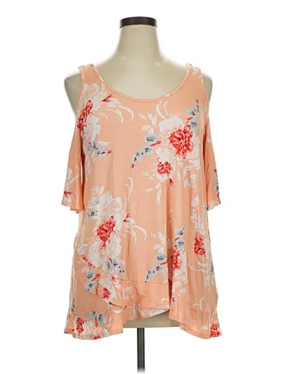 Pre-owned Torrid Tank Top Orange Cold Shoulder Neckline Tops