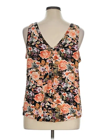Pre-owned Torrid Tank Top Orange Plunge Neckline Tops