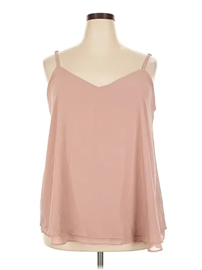 Pre-owned Torrid Tank Top Pink Cold Shoulder Neckline Tops
