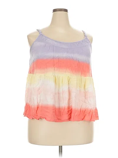 Pre-owned Torrid Tank Top Pink Cold Shoulder Neckline Tops