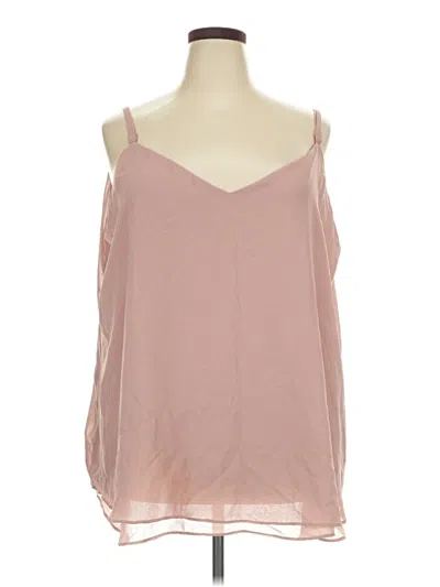Pre-owned Torrid Tank Top Pink Cold Shoulder Neckline Tops