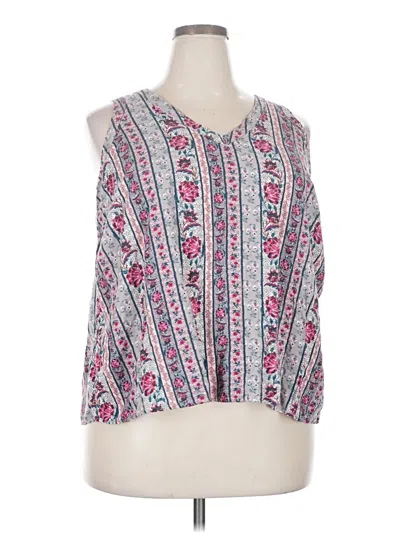 Pre-owned Torrid Tank Top Pink Plunge Neckline Tops