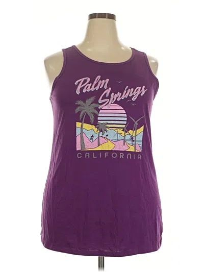 Pre-owned Torrid Tank Top Purple Halter Neckline Tops