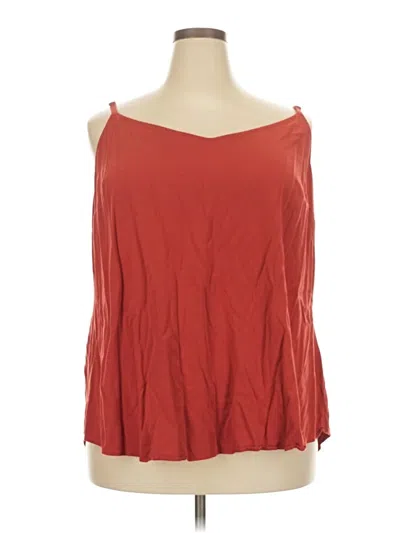 Pre-owned Torrid Tank Top Red Cold Shoulder Neckline Tops