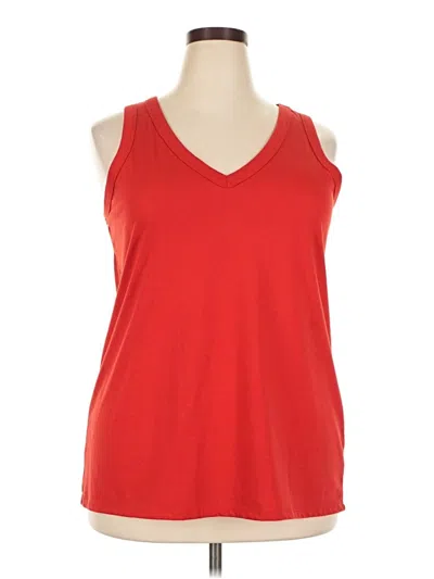 Pre-owned Torrid Tank Top Red Cold Shoulder Neckline Tops