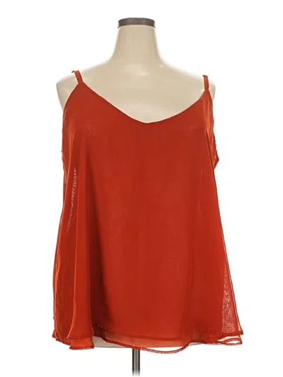 Pre-owned Torrid Tank Top Red Cold Shoulder Neckline Tops