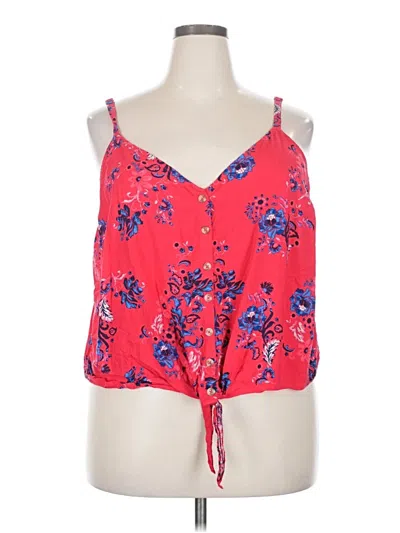 Pre-owned Torrid Tank Top Red Halter Neckline Tops