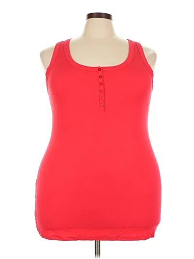 Pre-owned Torrid Tank Top Red Halter Neckline Tops