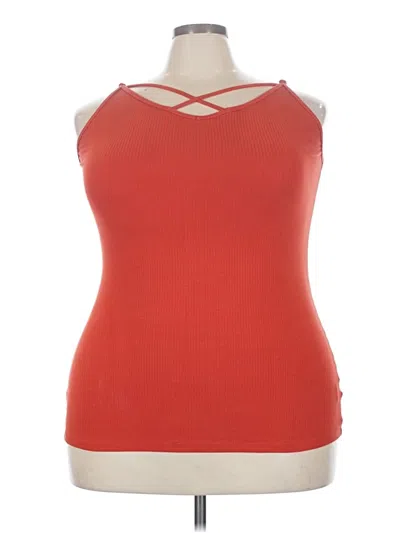 Pre-owned Torrid Tank Top Red Halter Neckline Tops
