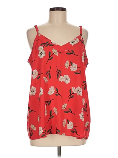 Pre-owned Torrid Tank Top Red Halter Neckline Tops